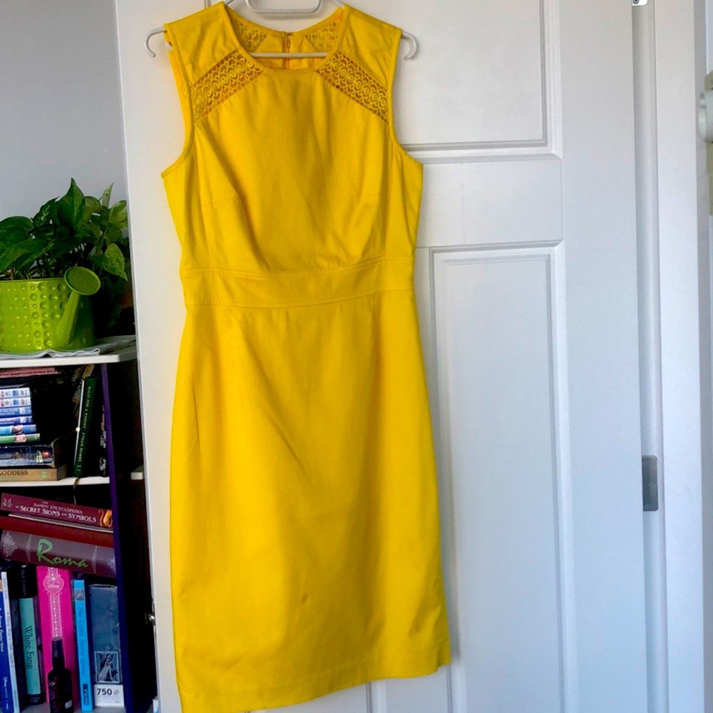 Calvin Klein yellow sleeveless dress, size 2
